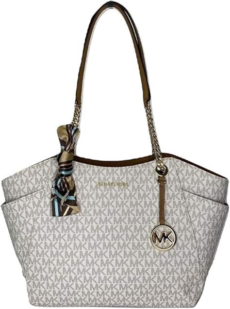 michael michael kors jet set chain shoulder tote vanilla